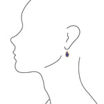 Purple Turquoise Domed Earrings - Barse Jewelry