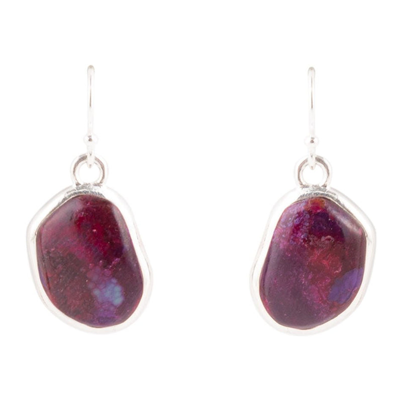Purple Turquoise Drop Earrings - Sterling Silver - Barse Jewelry