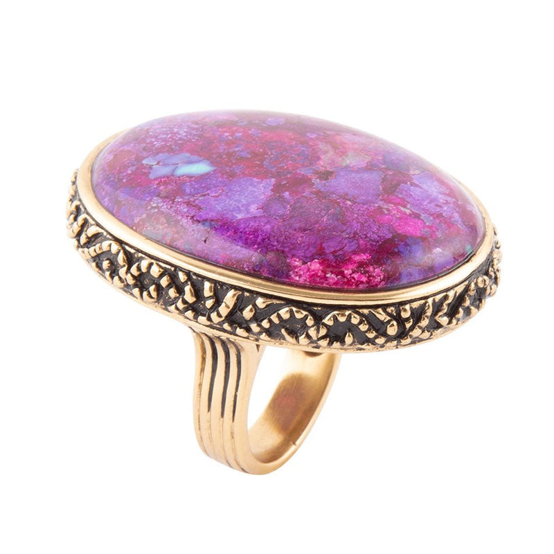 Purple Turquoise Platter Ring - Barse Jewelry