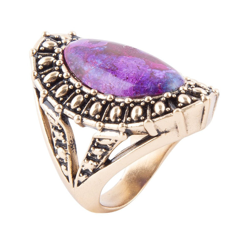 Purple Turquoise Shield Ring - Barse Jewelry