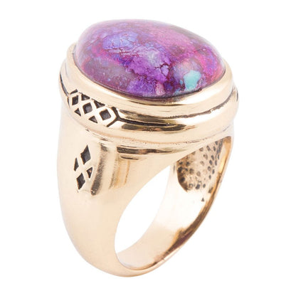 Purple Turquoise Teardrop Ring - Barse Jewelry