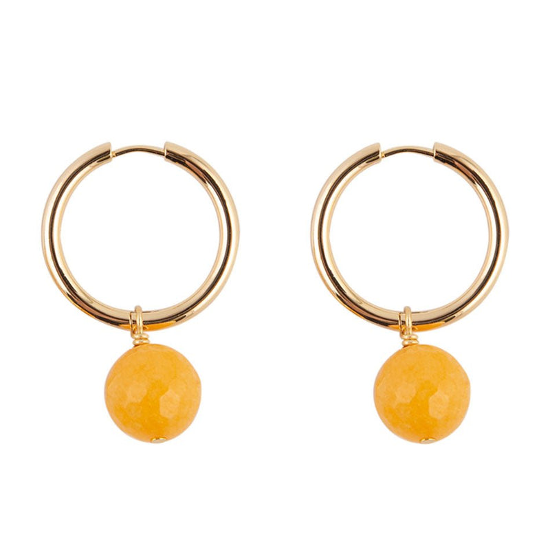 Quartz Hoop Earrings - Barse Jewelry