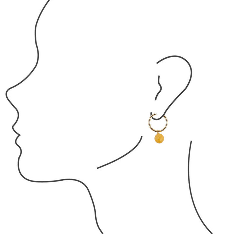 Quartz Hoop Earrings - Barse Jewelry