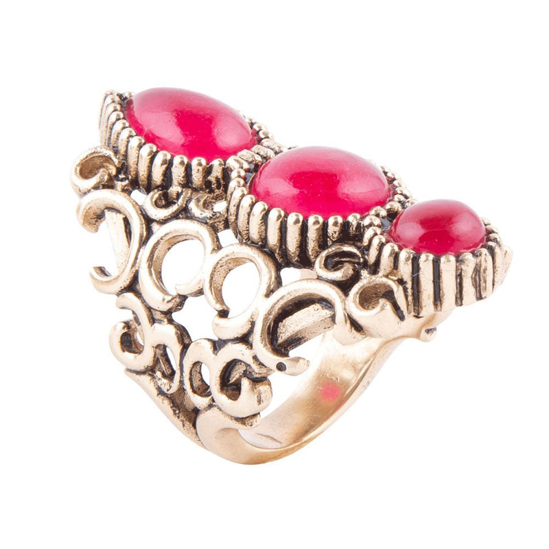 Queenship Bordeaux Quartz Statement Ring - Barse Jewelry