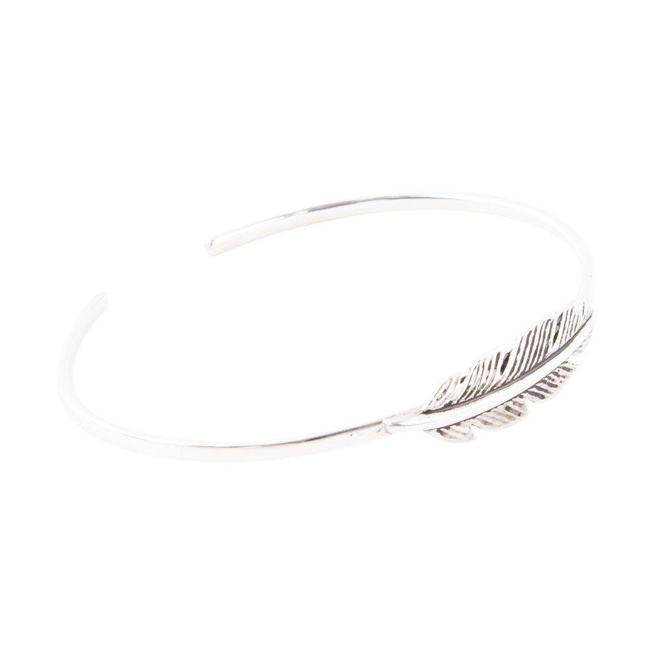 Quill Sterling Feather Cuff Bracelet - Barse Jewelry