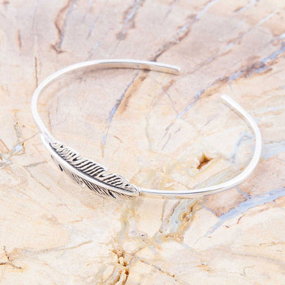 Quill Sterling Feather Cuff Bracelet - Barse Jewelry