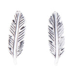 Quill Sterling Silver Feather Stud Earrings - Barse Jewelry