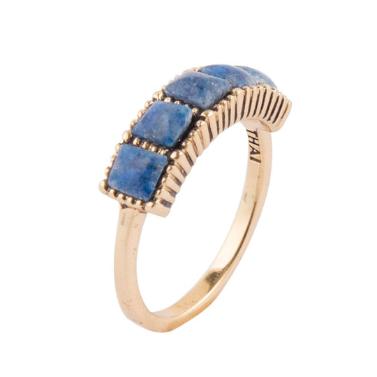 Quinary Lapis Ring - Bronze