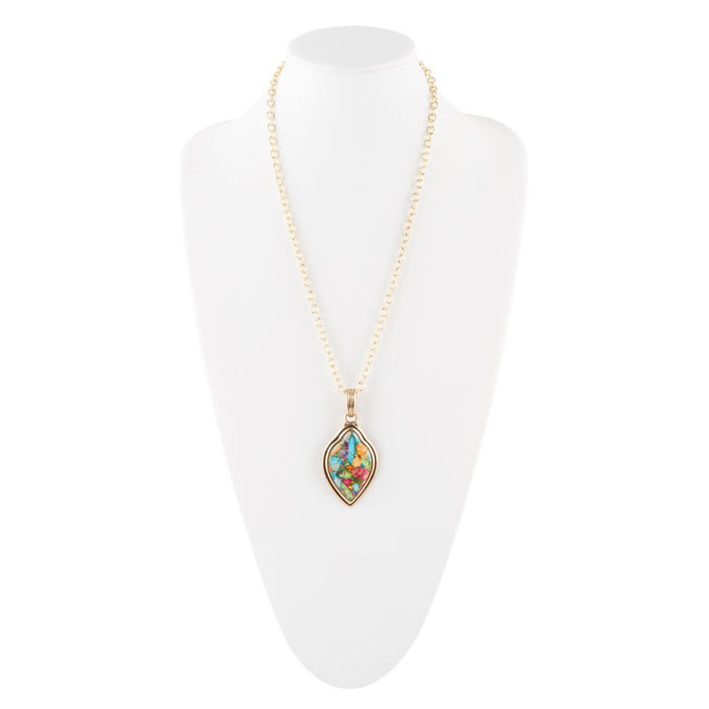 Rainbow Jasper Pendant Necklace - Barse Jewelry