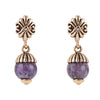 Raja Purple Turquoise Drop Earring - Barse Jewelry