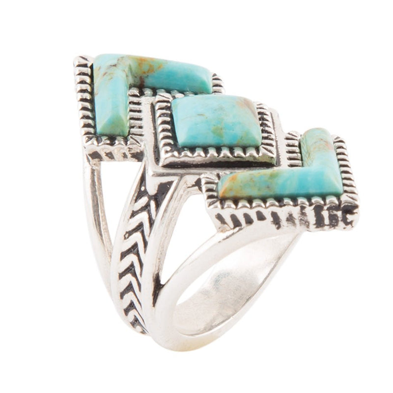 Rattler Turquoise Stone Ring-Sterling Silver - Barse Jewelry