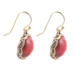 Red Alert Bronze Howlite Earrings - Barse Jewelry