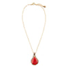 Red Howlite Teardrop Pendant Necklace - Barse Jewelry