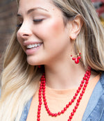 Red Magnesite Chandelier Earring - Barse Jewelry