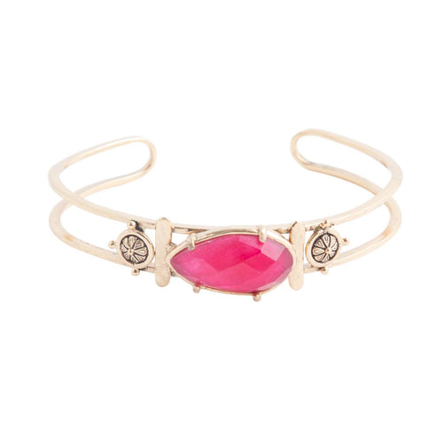 Red Onyx Open Cuff Bracelet - Barse Jewelry