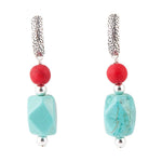 Red River Blue and Red Drop Sterling Earrings - Barse Jewelry