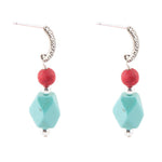 Red River Blue and Red Drop Sterling Earrings - Barse Jewelry