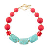 Red River Turquoise and Coral Bracelet - Barse Jewelry