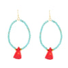 Red River Turquoise and Coral Drop Earring - Barse Jewelry