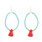 Red River Turquoise and Coral Drop Earring - Barse Jewelry