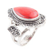 Red Siren Howlite Sterling Ring - Barse Jewelry