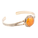 River Rocks Orange Quartz and Bronze Cuff Bracelet - Barse Jewelry