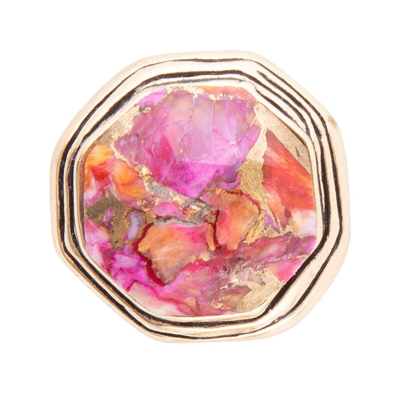 River Rocks Statement Ring - Pink Spiny Shell - Barse Jewelry