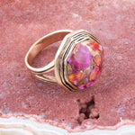 River Rocks Statement Ring - Pink Spiny Shell - Barse Jewelry