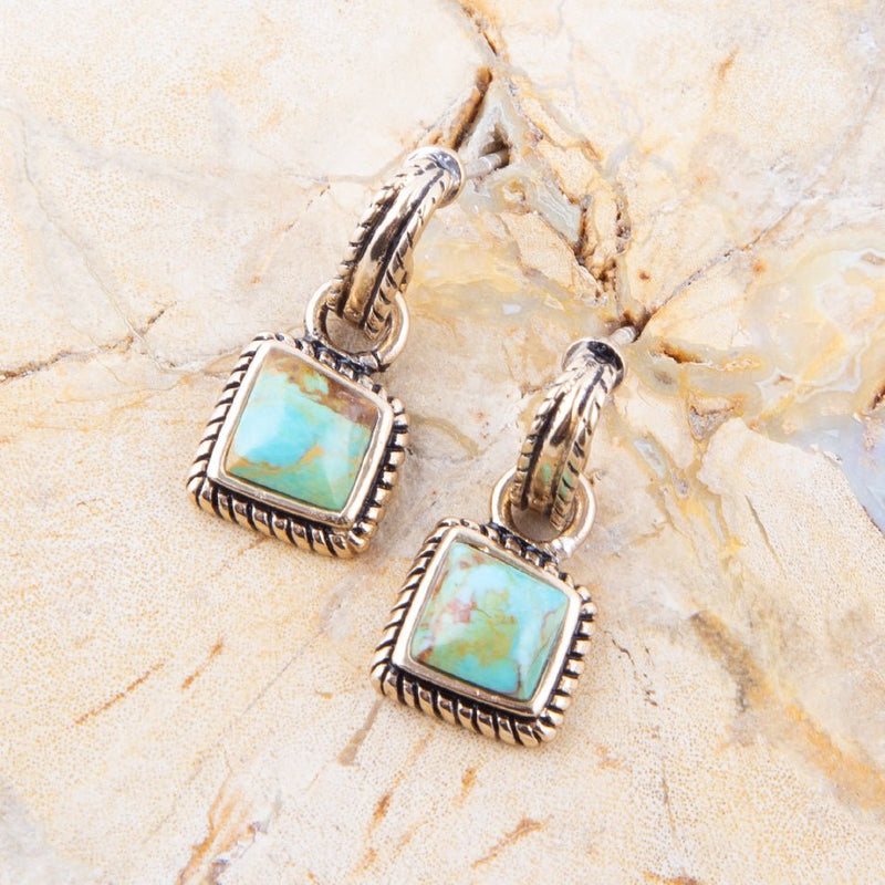Roped Around Turquoise Earrings - Barse Jewelry