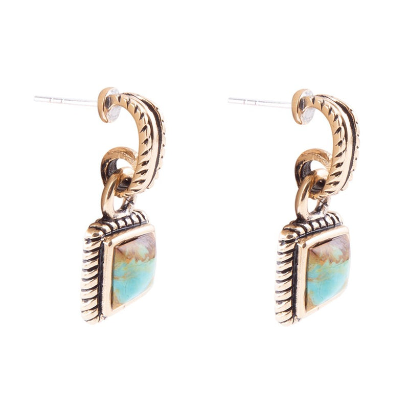 Roped Around Turquoise Earrings - Barse Jewelry