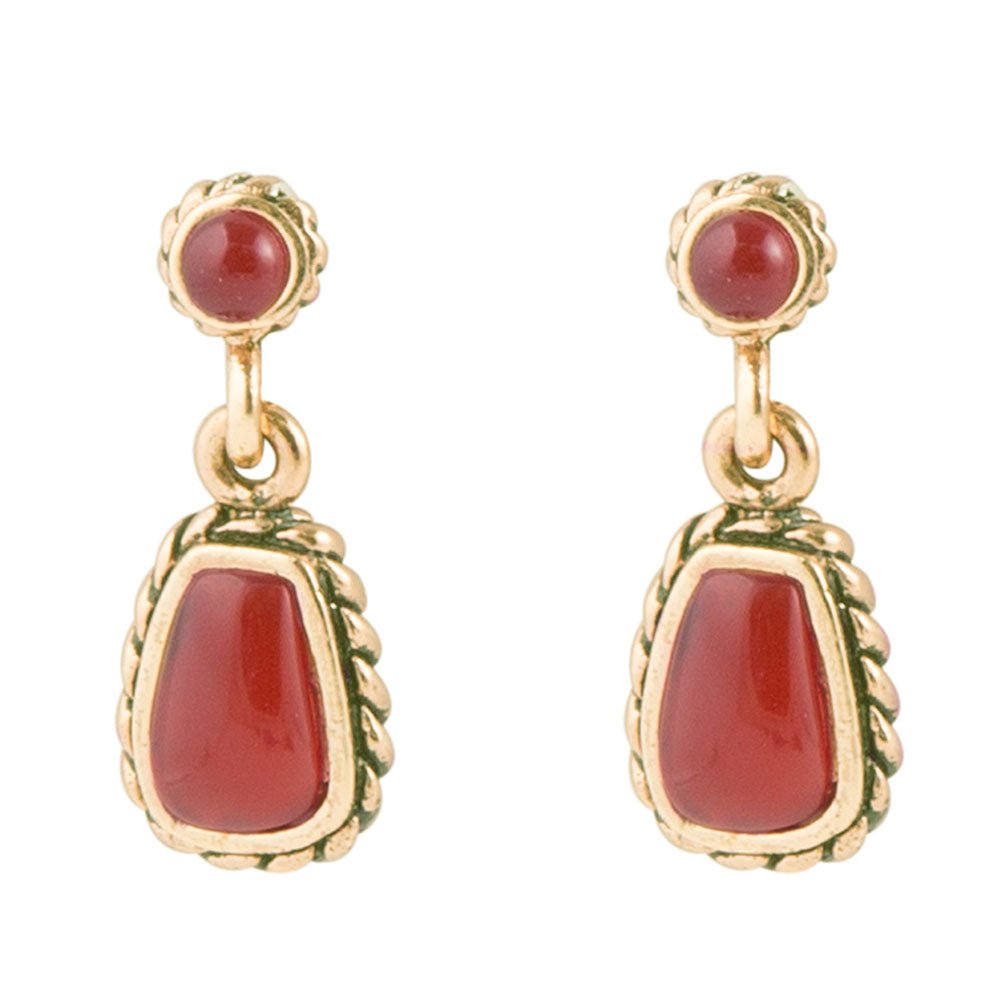 Roped Carnelian Earrings - Barse Jewelry