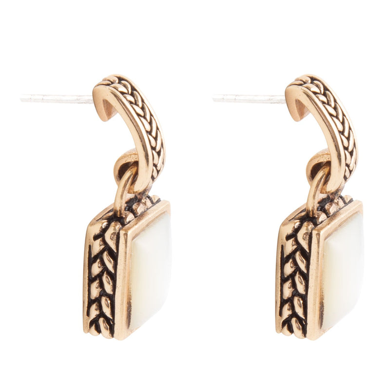 Roped Mother of Pearl Post Earrings - Barse Jewelry