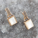 Roped Mother of Pearl Post Earrings - Barse Jewelry