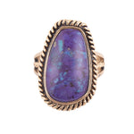 Roped Purple Turquoise and Bronze Ring - Barse Jewelry