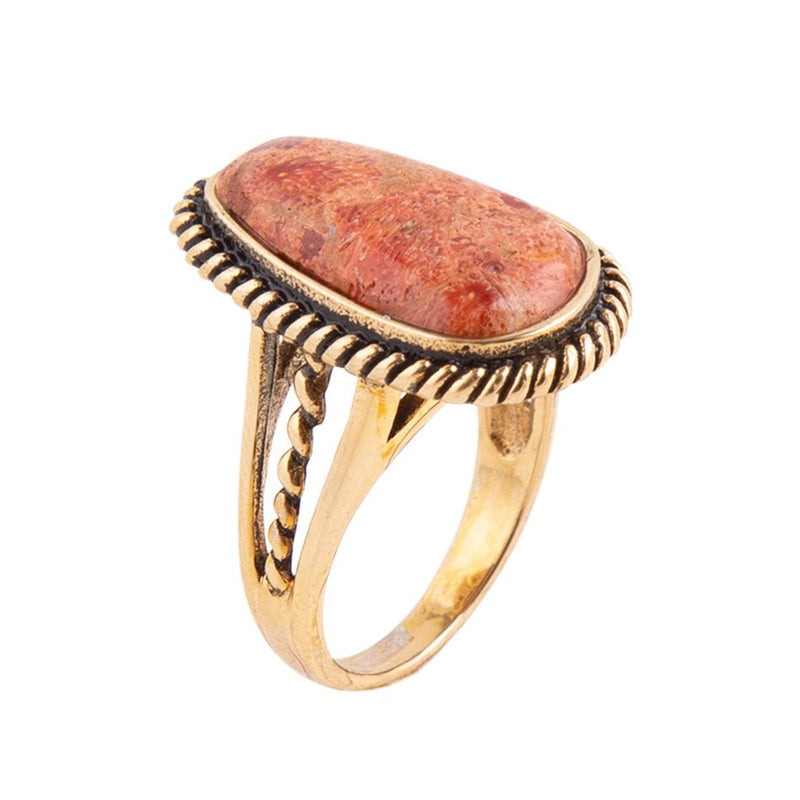 Roped Sponge Coral Ring - Barse Jewelry