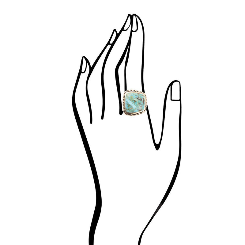 Roped square Statement Ring - Barse Jewelry