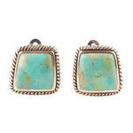 Roped Turquoise Clip Earrings - Barse Jewelry