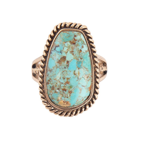 Roped Turquoise Ring - Barse Jewelry