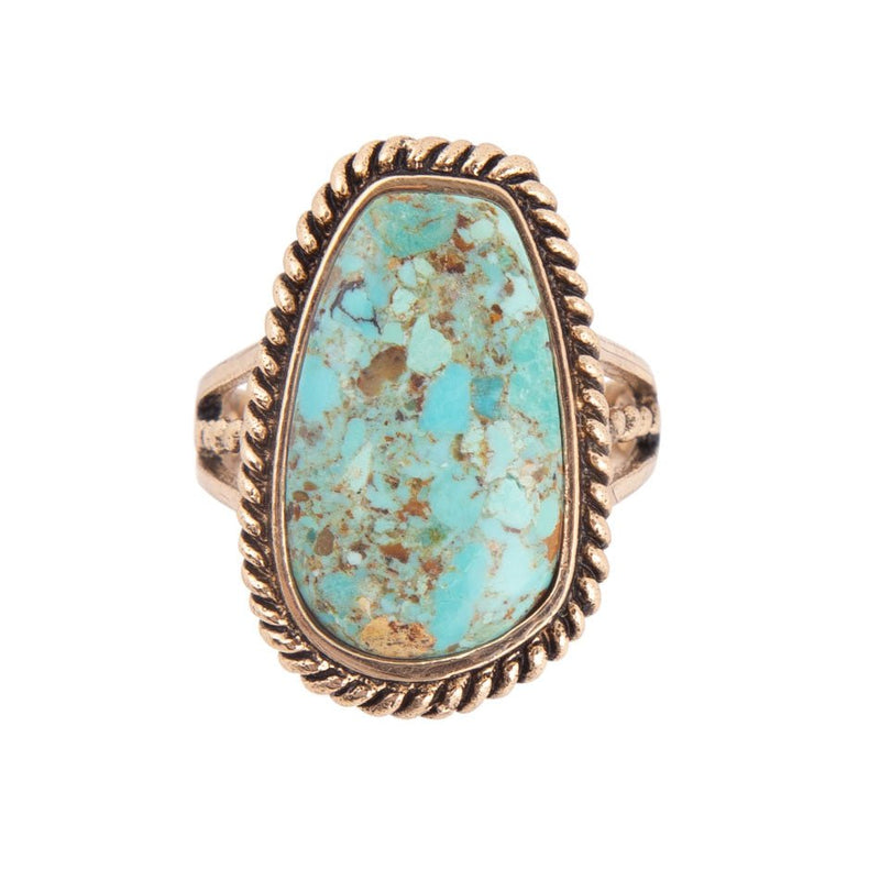 Roped Turquoise Ring - Barse Jewelry