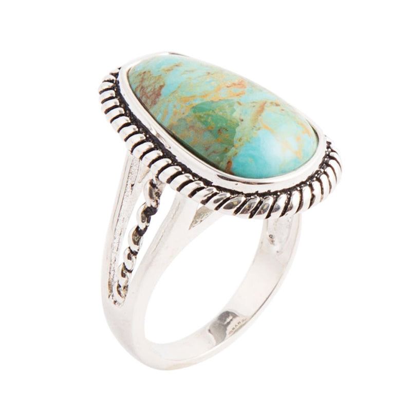 Roped Turquoise Ring - Sterling Silver - Barse Jewelry