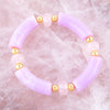 Rose Quartz Lilac Stretch Bracelet - Barse Jewelry