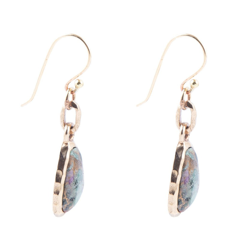 Ruby Zoisite Bronze Matrix Earrings - Barse Jewelry