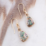Ruby Zoisite Bronze Matrix Earrings - Barse Jewelry