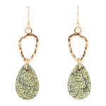 Russian Serpentine and Bronze Drop Earring - Barse Jewelry