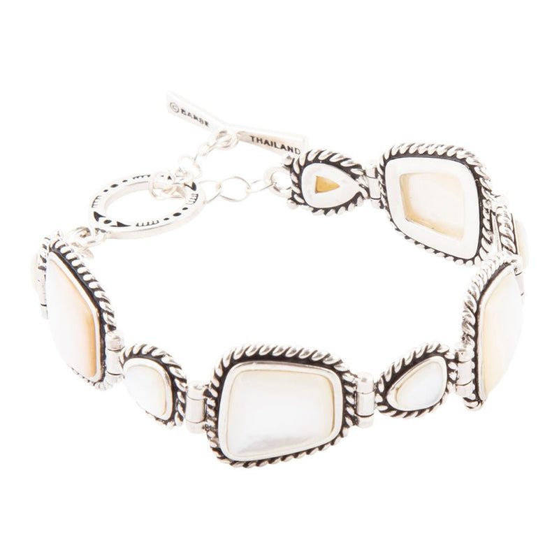 Sedona Mother of Pearl and Sterling Silver Toggle Bracelet - Barse Jewelry
