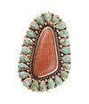 Sedona Turquoise Goldstone Statement Ring - Barse Jewelry