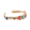 Shades of Multi Stone Bronze Cuff Bracelet - Barse Jewelry