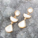Shaped in Mother of Pearl Post Earrings - Barse Jewelry