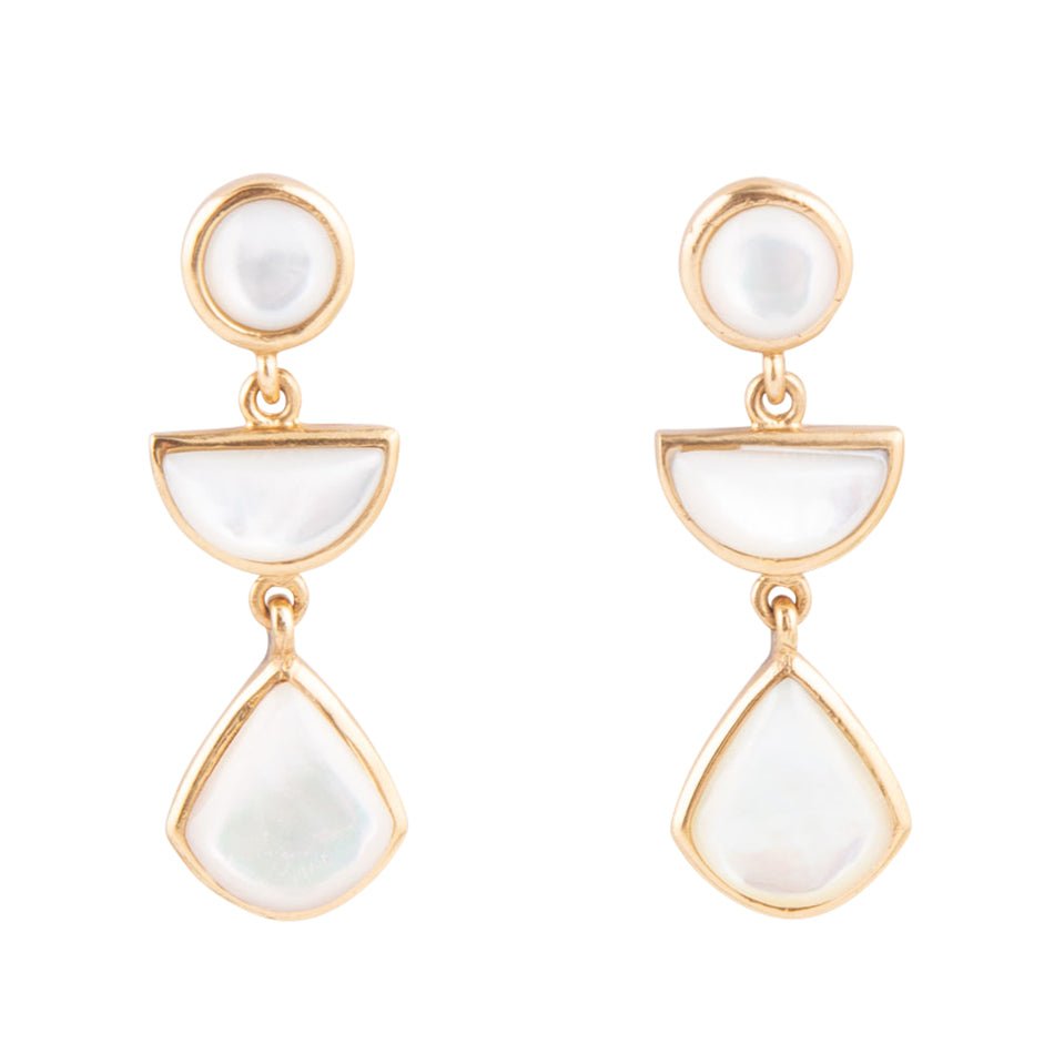 Shaped in Mother of Pearl Post Earrings - Barse Jewelry