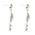 Sharp Turquoise and Sterling Silver Earrrings - Barse Jewelry